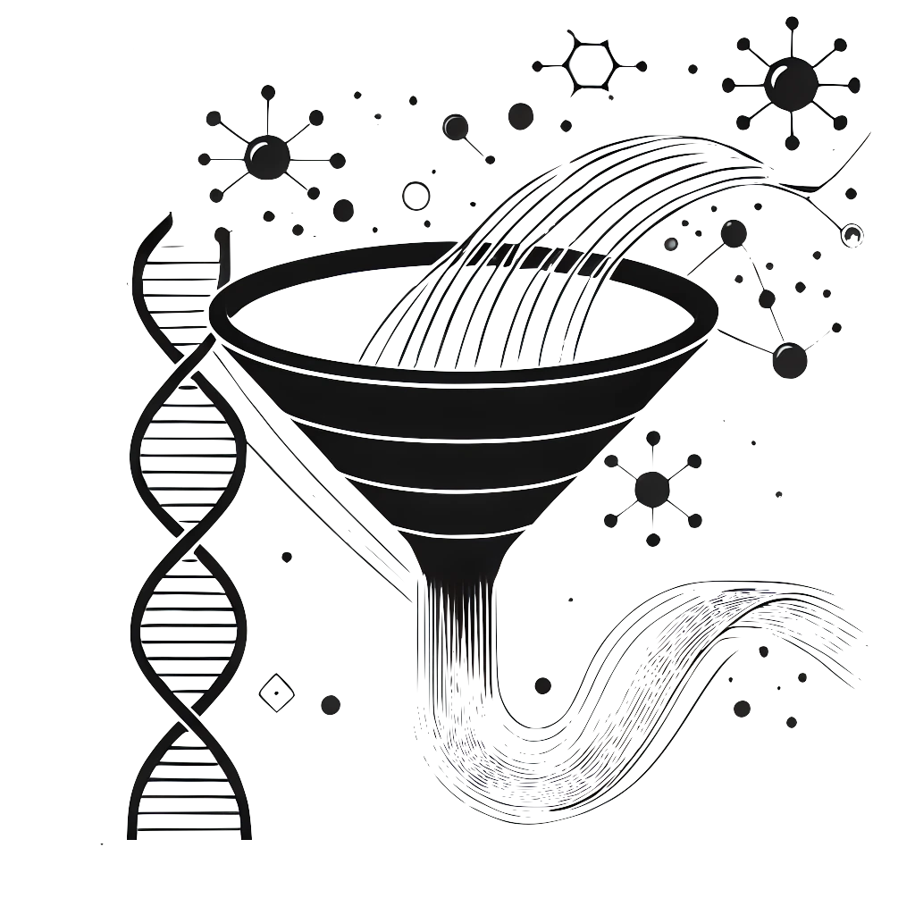 AI and DNA Illustration