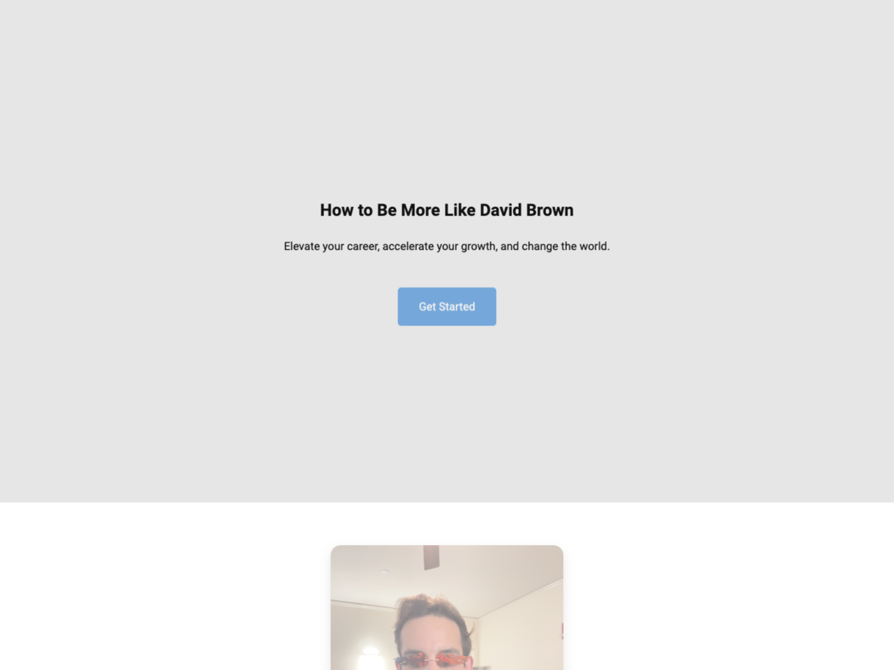 The David Brown Effect: Unleash Your Inner Visionary webpage by David Brown