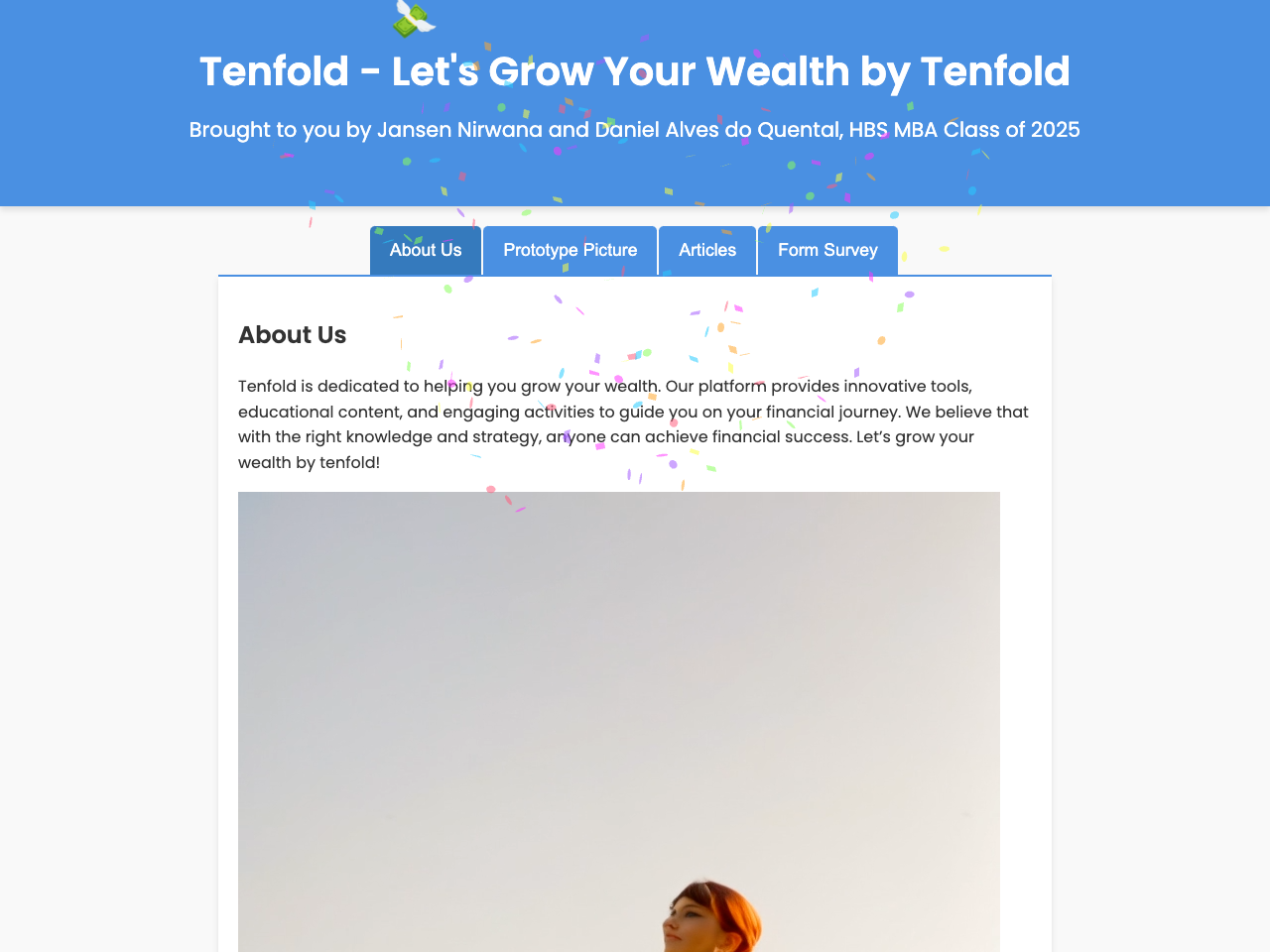 Tenfold: Grow Your Wealth Ten Times Over webpage by Jansen Nirwana