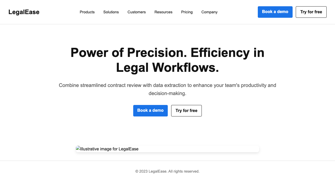 LegalEase: Streamline Legal Workflows with Precision webpage by Phillip Champagne