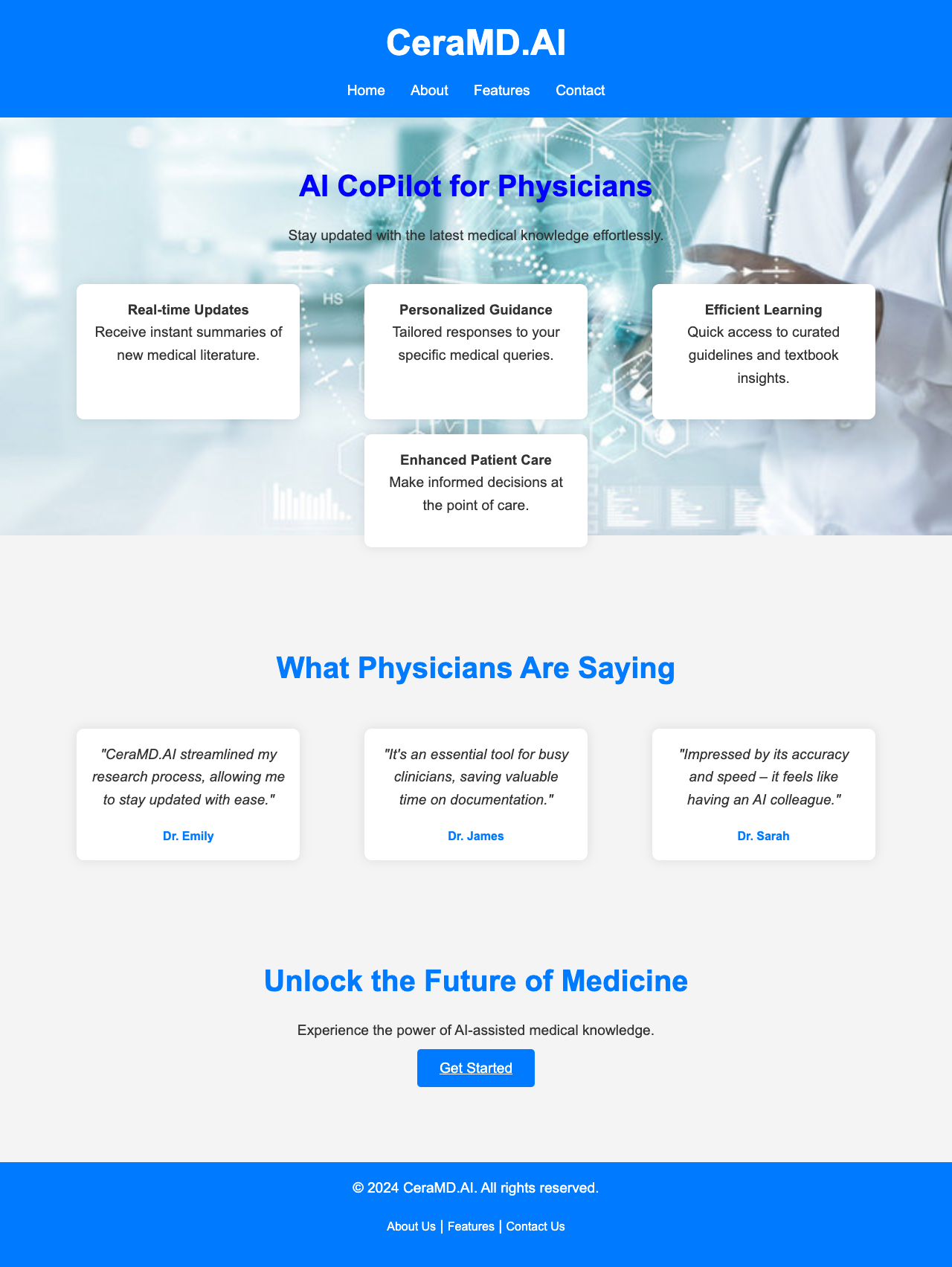 CeraMD.AI: AI CoPilot Revolutionizing Physician Workflows | Vishal Dey's webpage